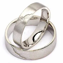 Gifteringer i sølv 0,035 ct