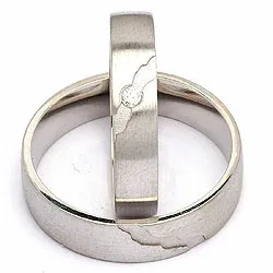Gifteringer i sølv 0,035 ct