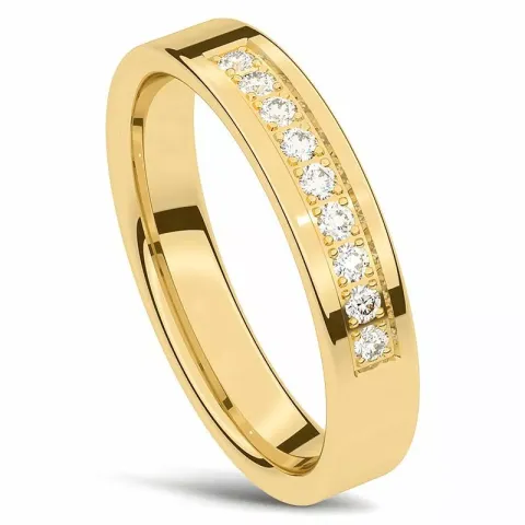 diamant giftering i 14 karat gull 0,135ct ct