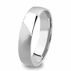 Matt og blank mannen giftering i 14 karat hvitt gull