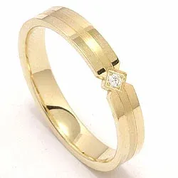 dame giftering i 14 karat gull 0,018 ct