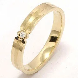 dame giftering i 14 karat gull 0,018 ct