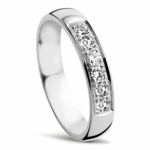 Damering i 14 karat hvitt gull 0,05 ct