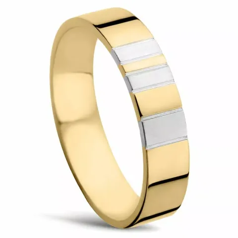 Herrering i 14 karat gull og hvitt gull