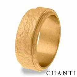 Hamret giftering i 14 karat gull