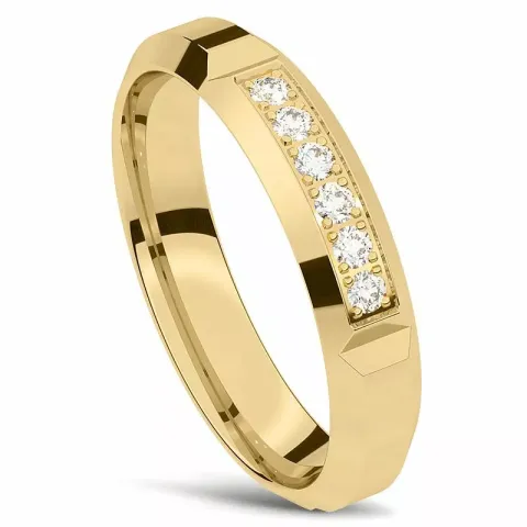 blank Damering i 14 karat gull 0,0165 ct