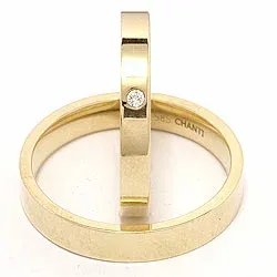 Gifteringer i 9 karat gull 0,02 ct