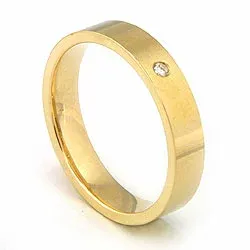 Giftering i 9 karat gull 0,02 ct