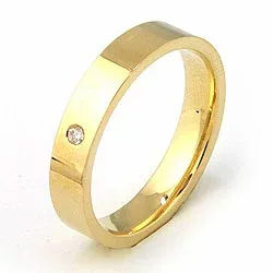 Giftering i 9 karat gull 0,02 ct