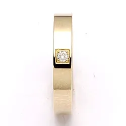 Giftering i 14 karat gull 0,05 ct