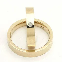 Gifteringer i 9 karat gull 0,02 ct