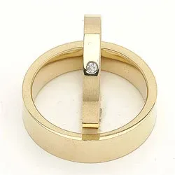 Gifteringer i 9 karat gull 0,02 ct