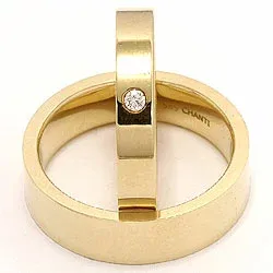 Gifteringer i 9 karat gull 0,05 ct