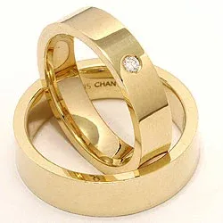 Gifteringer i 9 karat gull 0,05 ct