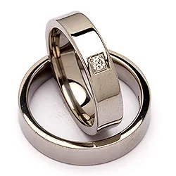 Gifteringer i titanium 0,05 ct