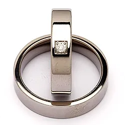 Gifteringer i titanium 0,05 ct