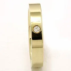 Giftering i 9 karat gull 0,05 ct