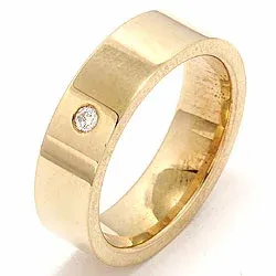 Giftering i 9 karat gull 0,05 ct