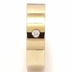 Giftering i 9 karat gull 0,05 ct