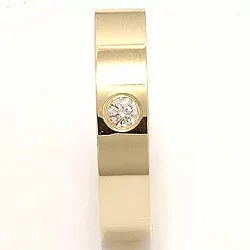 Giftering i 14 karat gull 0,10 ct