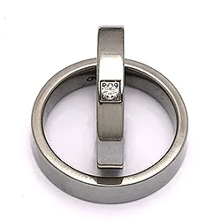 Gifteringer i titanium 0,05 ct