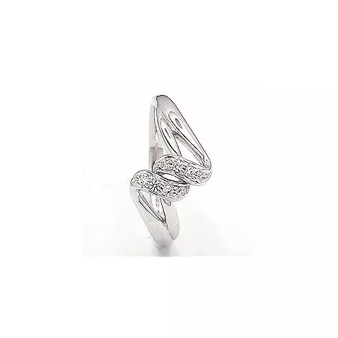 Elegant abstrakt ring i rodinert sølv
