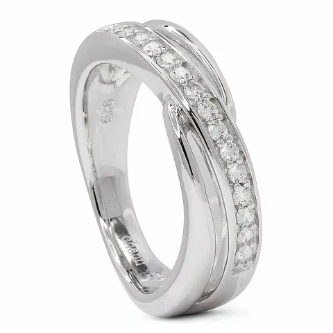 zirkon ring i rodinert sølv