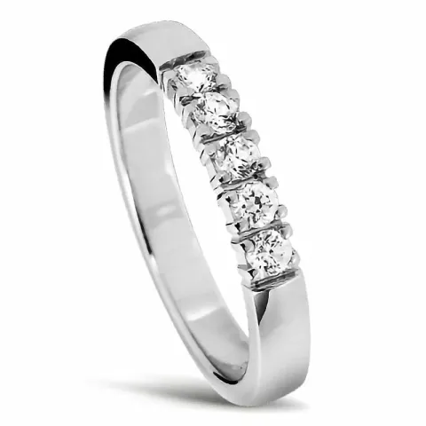 Elegant briljant giftering i 14 karat gull 0,05 ct