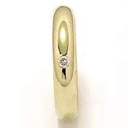 Giftering i 14 karat gull 0,05 ct