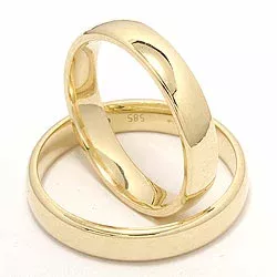 Gull gifteringer i 14 karat gull - par