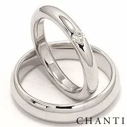 Gifteringer i 14 karat hvitt gull 0,12 ct - par