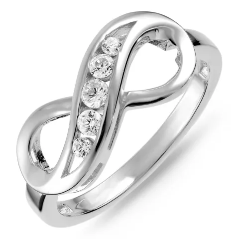 infinity zirkon ring i sølv