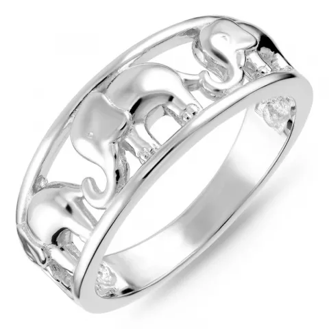 elefant ring i forgylt sølv