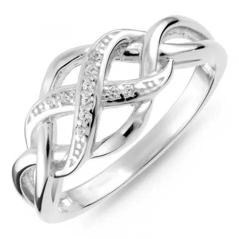 infinity zirkon ring i sølv