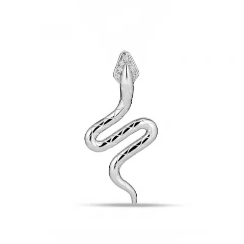 slange zirkon anheng med halskjede i sølv