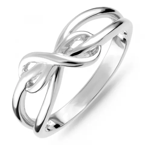 infinity ring i rodinert sølv