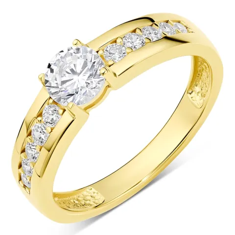 zirkon ring i sølv