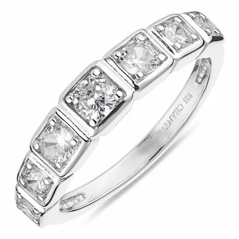 zirkon ring i sølv