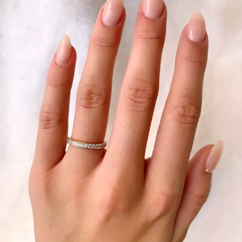 Elegant ring i forgylt sølv