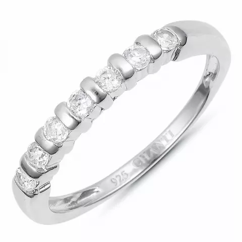 Elegant smal zirkon ring i sølv