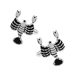 Skorpionen stjernetegnet mansjettknapper i Rustfritt stål