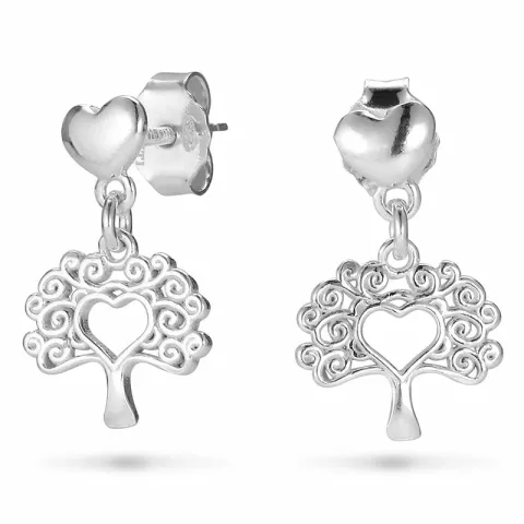 hjerte livets tre øredobber i sølv