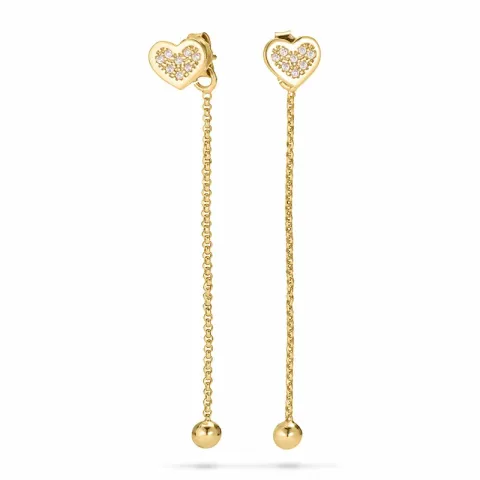 lange øredobber i forgylt sølv