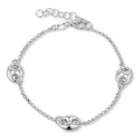 armbånd i sølv 17 plus 3 cm x 8,0 mm