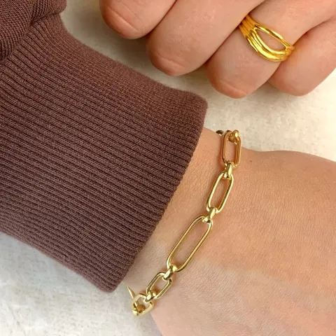 armbånd i forgylt sølv  x 6,3 mm