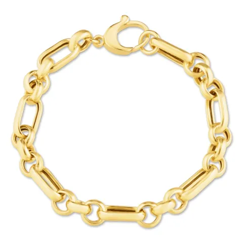 figaroarmbånd i forgylt sølv x 6,7 mm