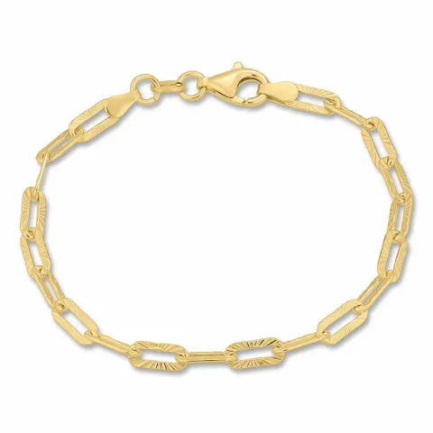 armbånd i forgylt sølv 17, 18cm x 4,0 mm
