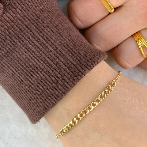 panserarmbånd i forgylt sølv x 3,9 mm