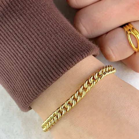 panserarmbånd i forgylt sølv x 5,7 mm