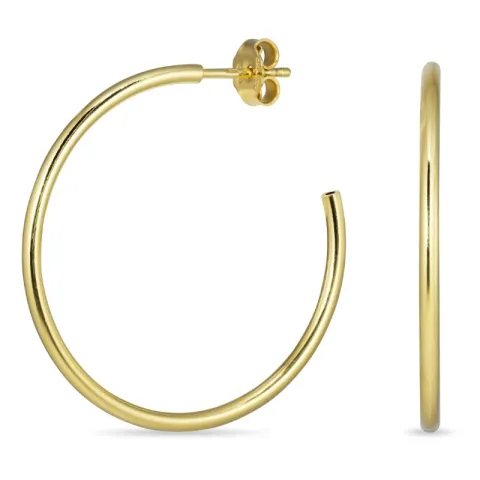 33 mm halvcreol i forgylt sølv